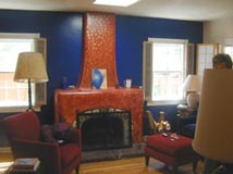 A fireplace