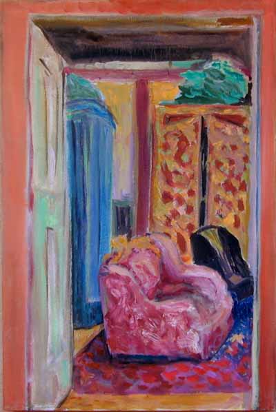 painting of bedroom interior