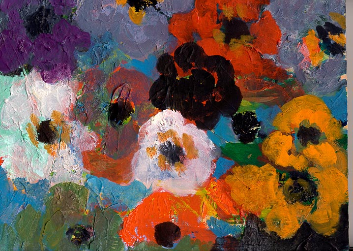 painting of color blossoms