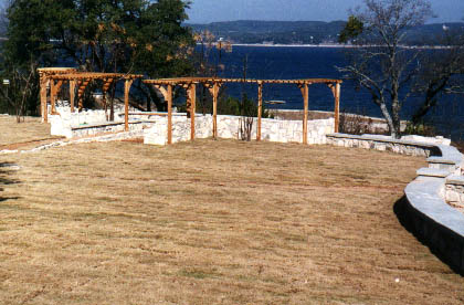 A view of Lake Travis from the common land