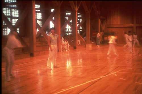 students in gymnasium