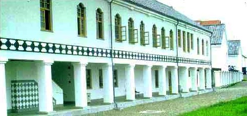 View of the visitor's center at West Dean, England