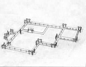 This is what it looks like when "BUILD FOOTINGS" is finished