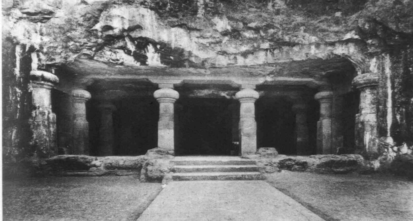 Columns carved in stone