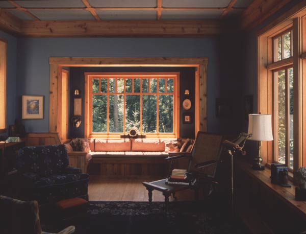 Living room of the Medlock house, Whidbey Island, Washington