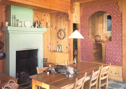 User-designed house: Interior of the farmhouse-kitchen from the Sala House, Albany, California