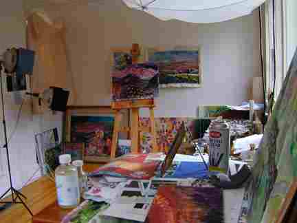 Painter's studio, California