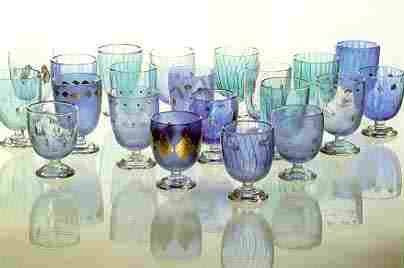 Exhibition of drinking glasses by Christopher Alexander, Royal Dutch Glassworks Museum