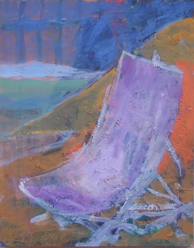 painting of deck chair 