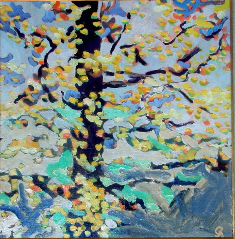 painting of golden tree 