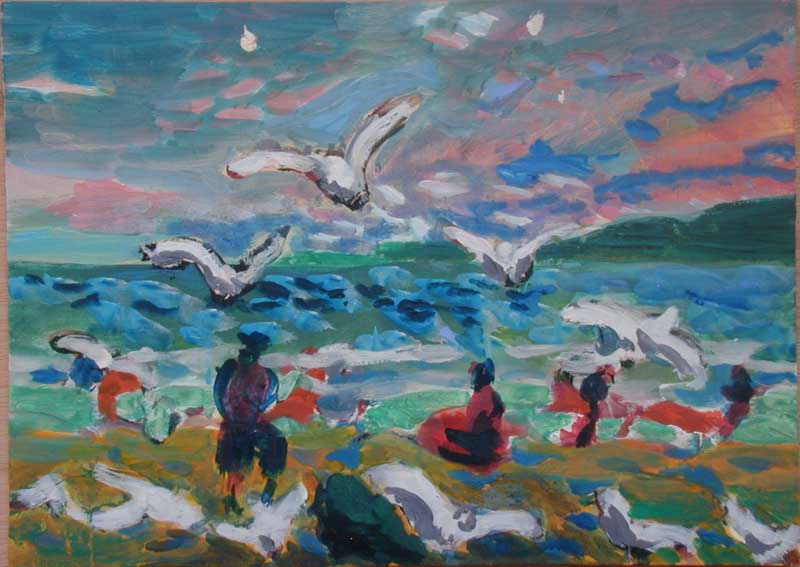 painting of seagulls 
