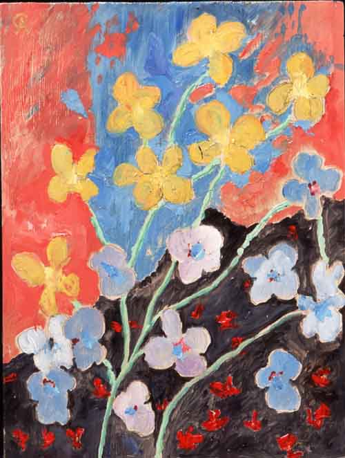 painting of yellow blossoms
