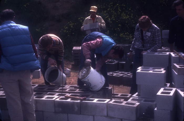 Pouring concrete