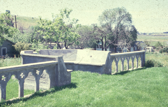 The concrete bench