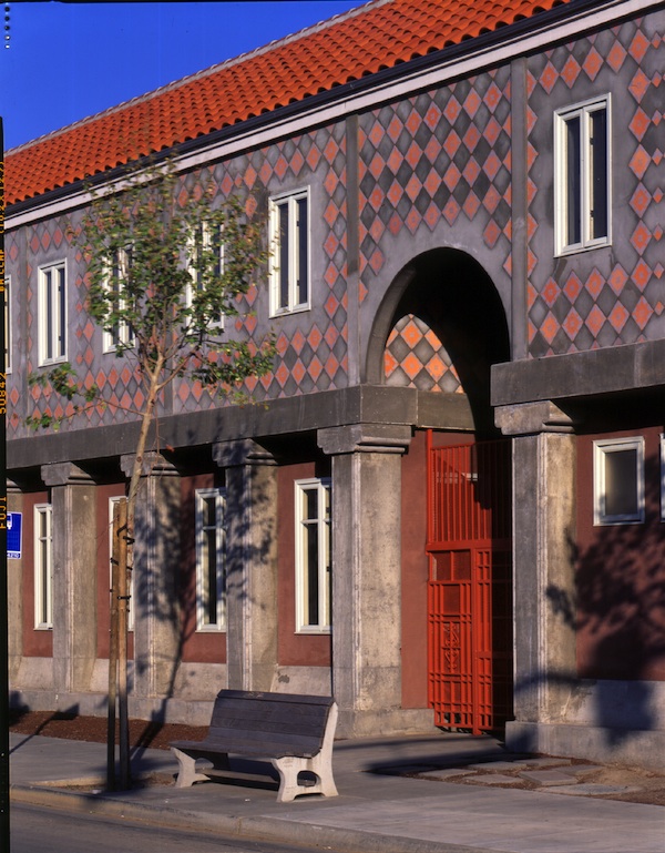 The exterior of the homeless shelter in San Jose, California