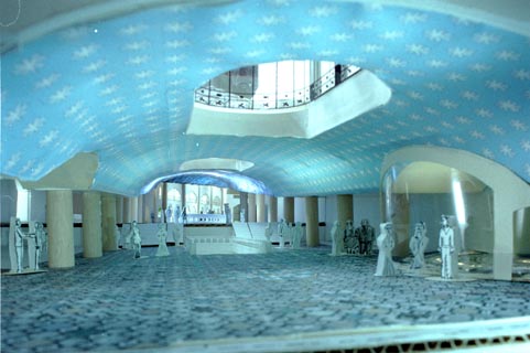 Model of proposed museum interior