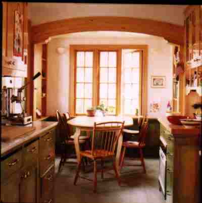 The breakfast corner in the kitchen