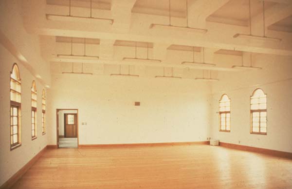 Windows of a university lecture room