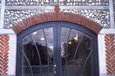 Door with curved muntins, West Sussex, England